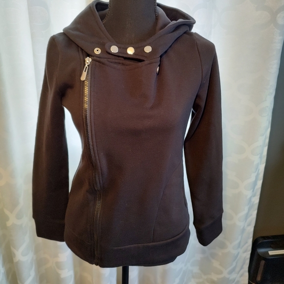 Inmur Jackets & Blazers - Inmur Asymmetrical Zip Hooded Jacket Medium